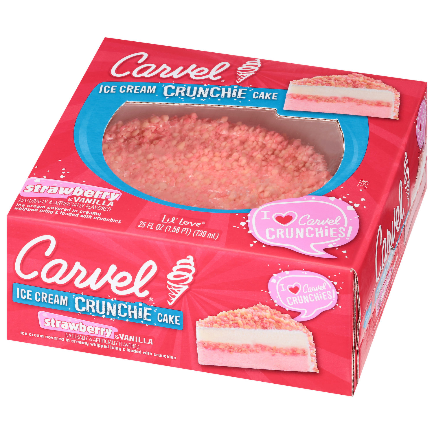 Carvel Lil' Love Ice Cream Cake, Chocolate and Vanilla Ice Cream and  Crunchies,25floz, Frozen