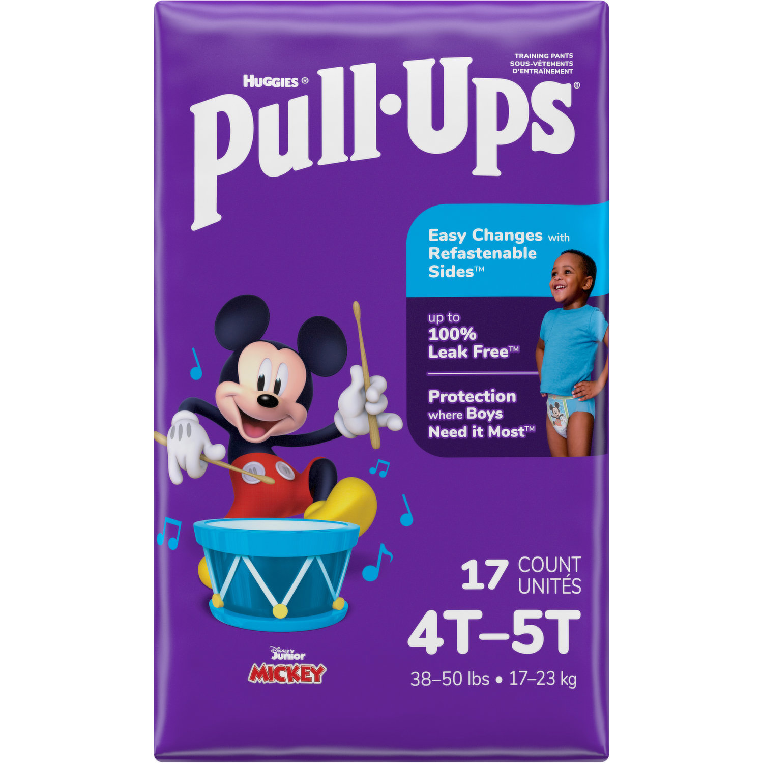 Huggies Pull-Ups Disney Junior Mickey Boys Training Pants 4T-5T, 33 Count