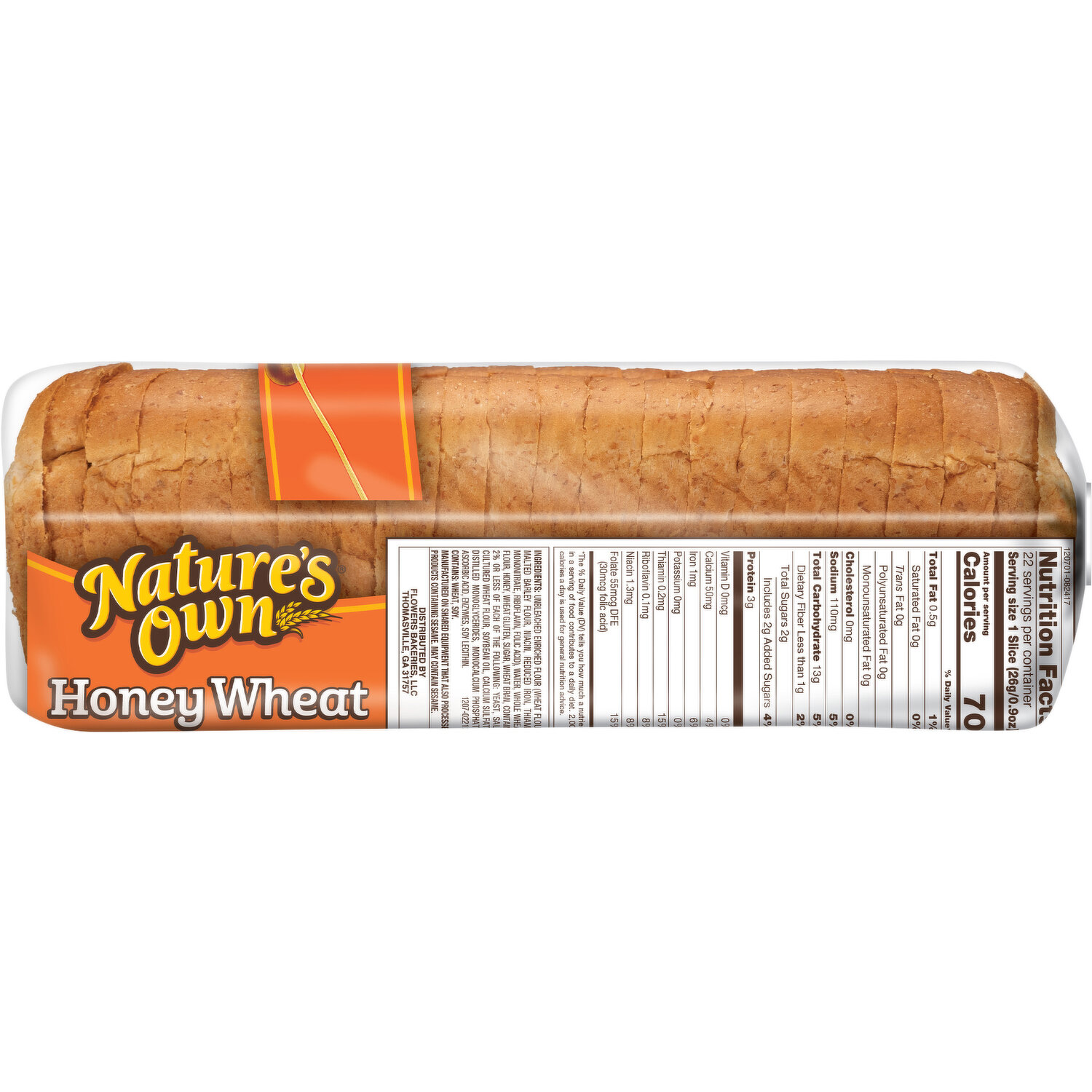 NATURE'S OWN Honey Wheat Bread, 20 oz