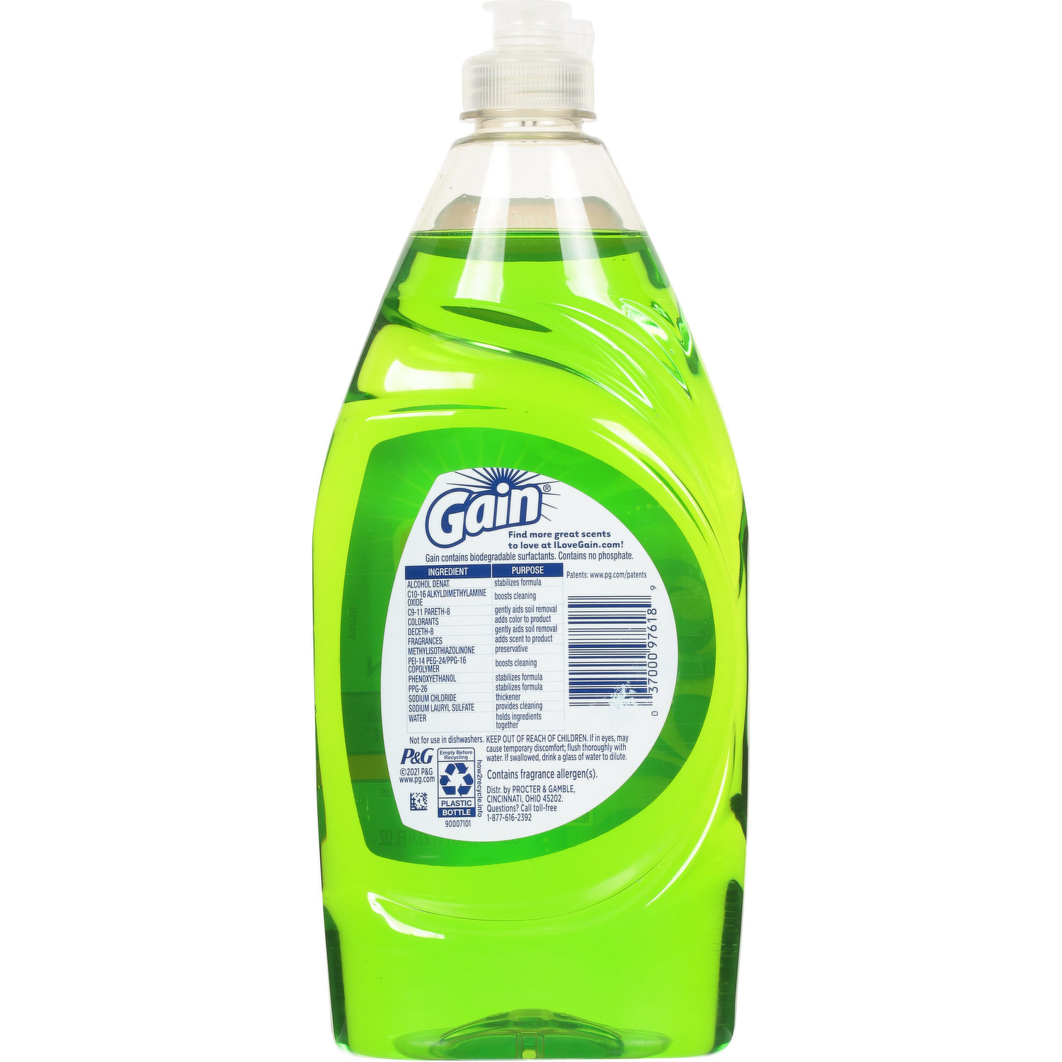 Gain Ultra Dishwashing Liquid Dish Soap, Original Scent, 8 fl oz