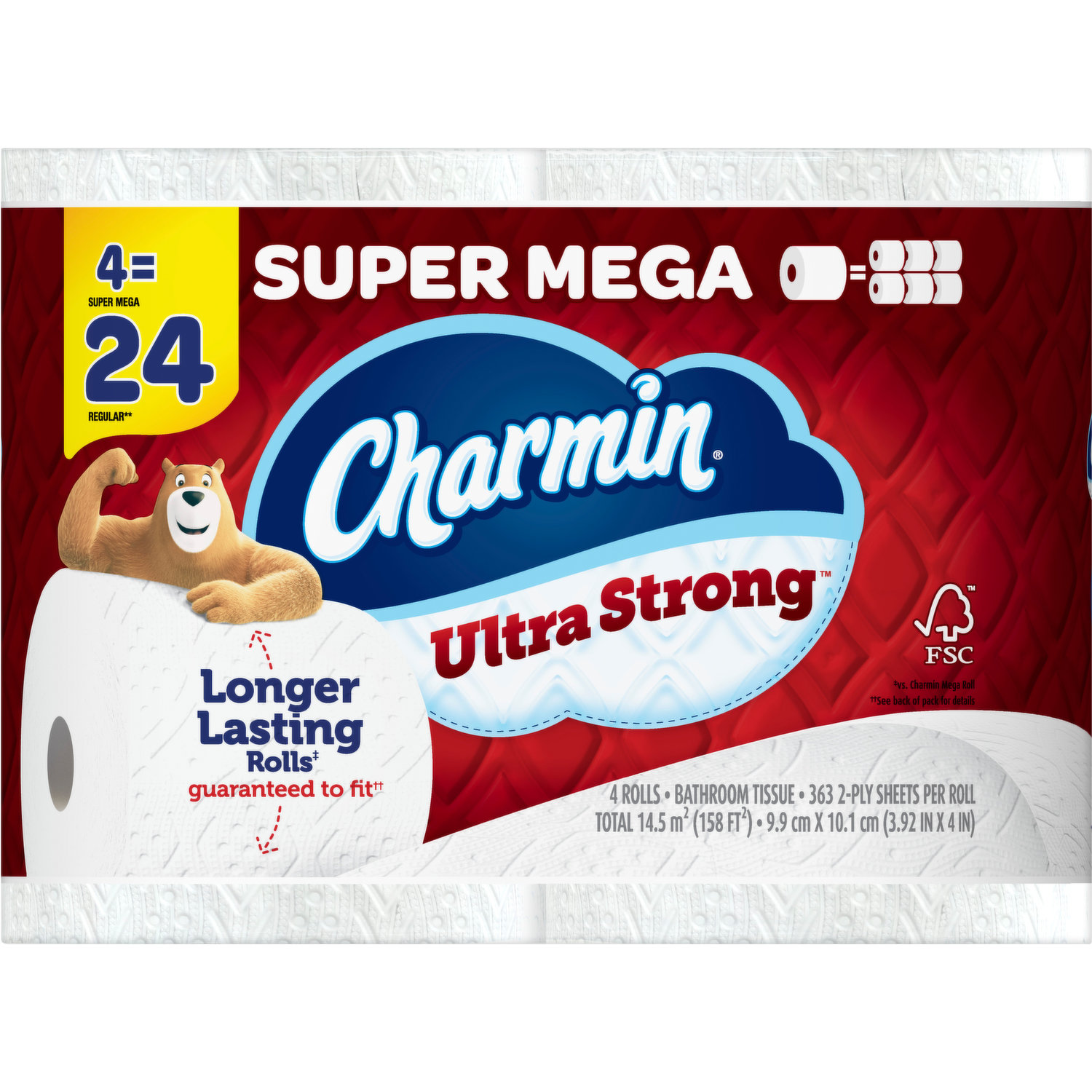 3 Pack Charmin Bathroom Toilet Paper Roll Extender Holds Mega & Super Mega  Rolls