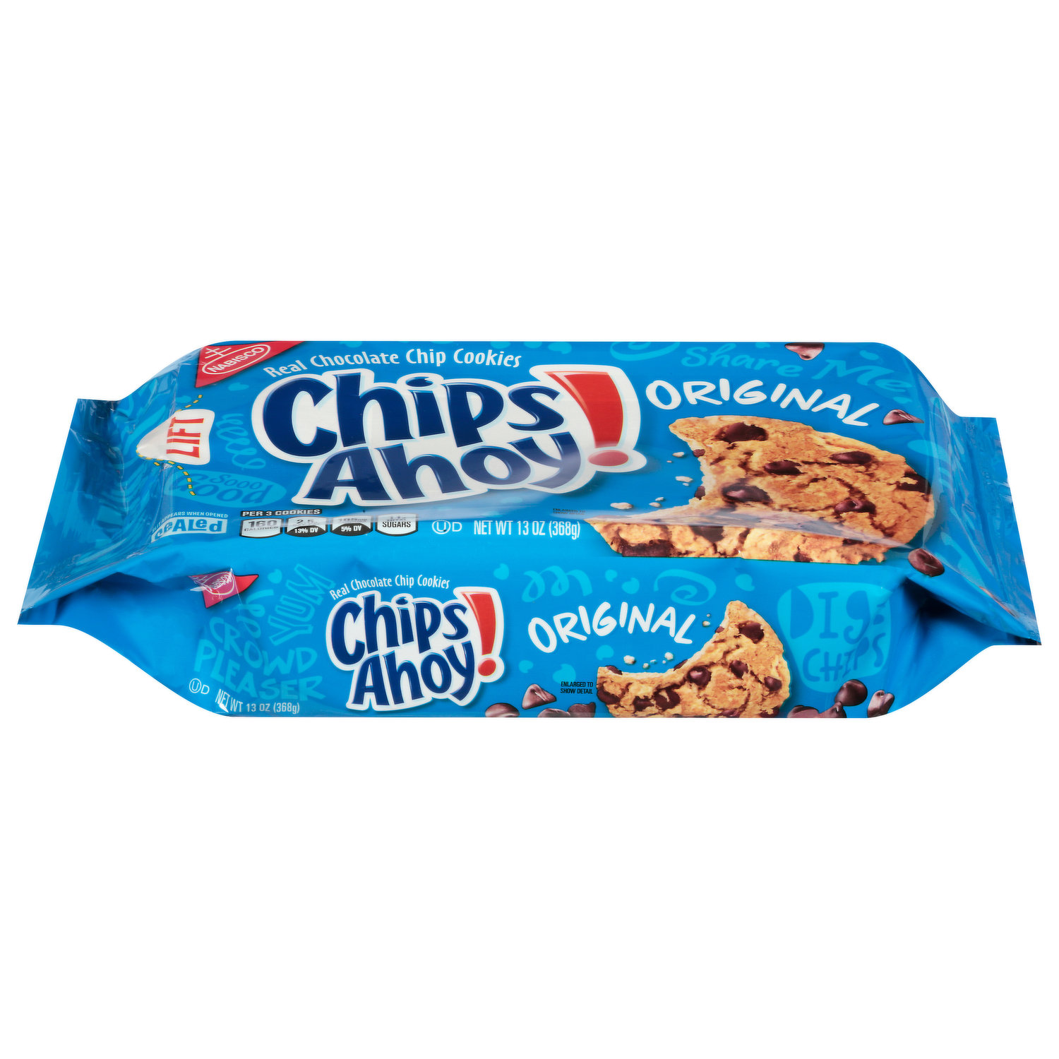  CHIPS AHOY! Original Chocolate Chip Cookies, 16 King Size Snack  Packs (10 Cookies Per Pack, 2 Boxes) : Books
