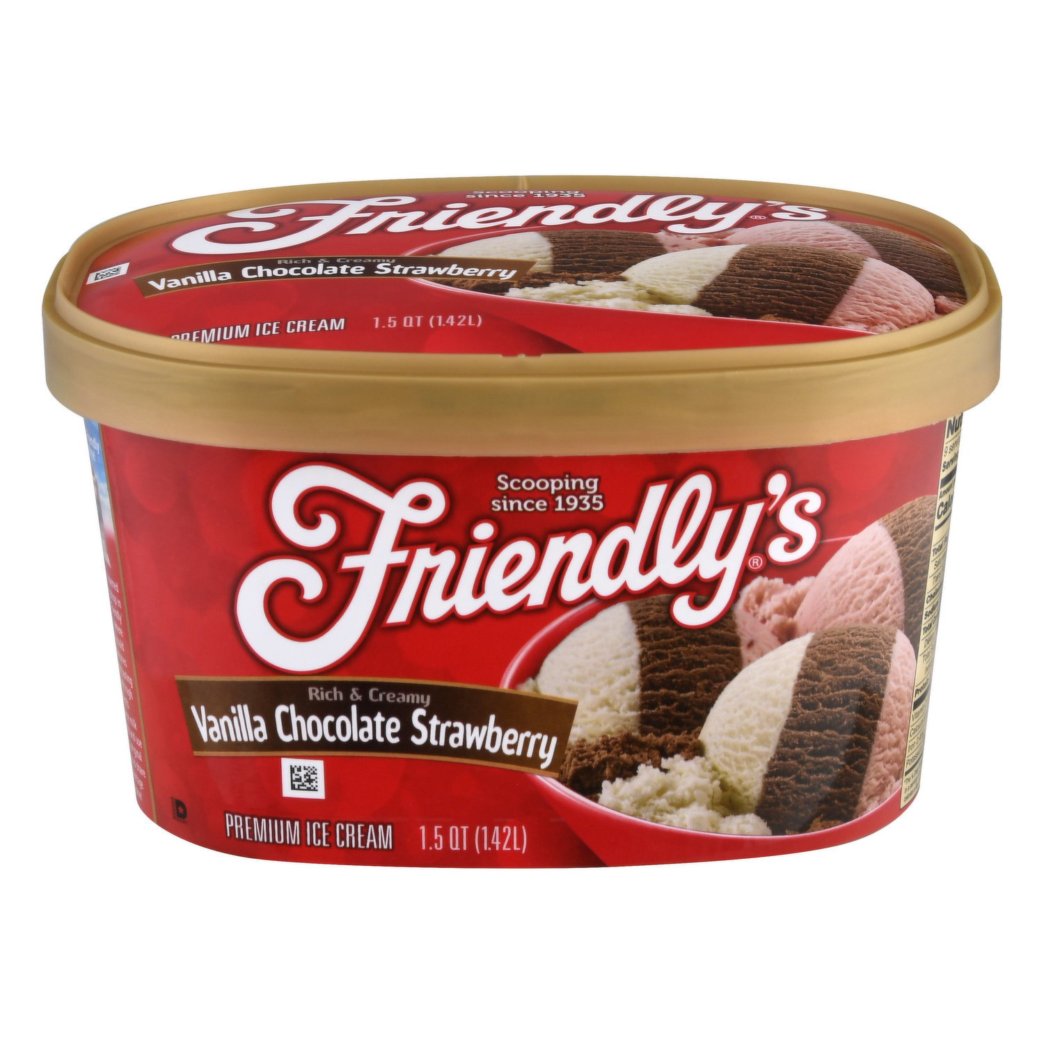 Friendly's Rich And Creamy Vanilla Bean Flavored Ice Cream Tub