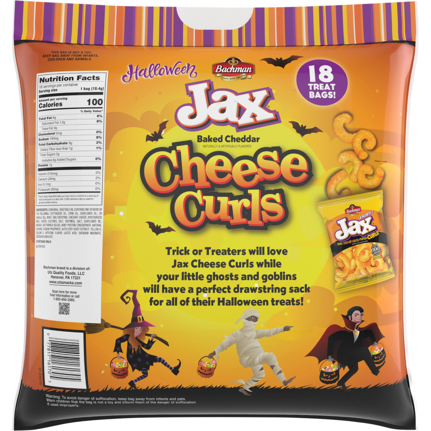 Bachman Jax Cheddar Cheese Curls – Utz Quality Foods