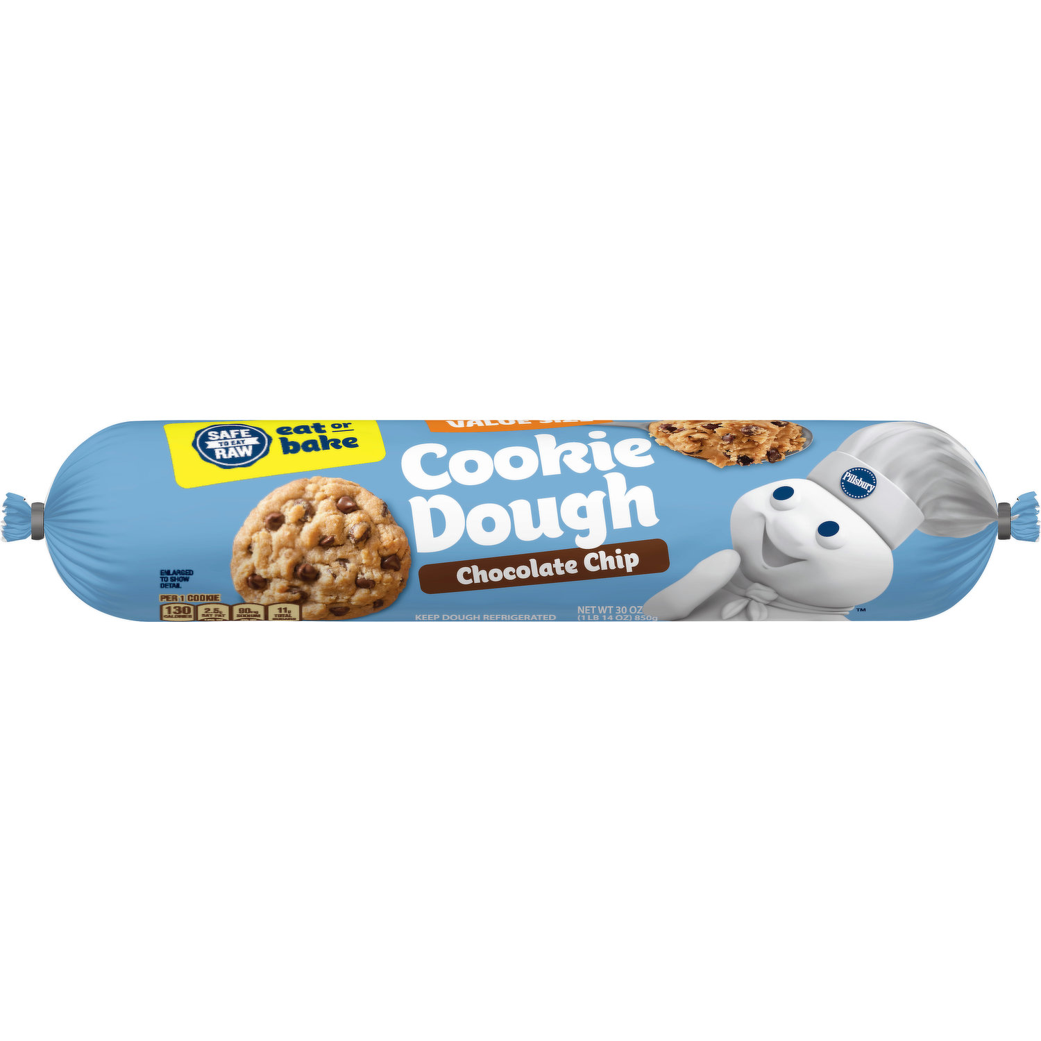 pillsbury cookie dough raw