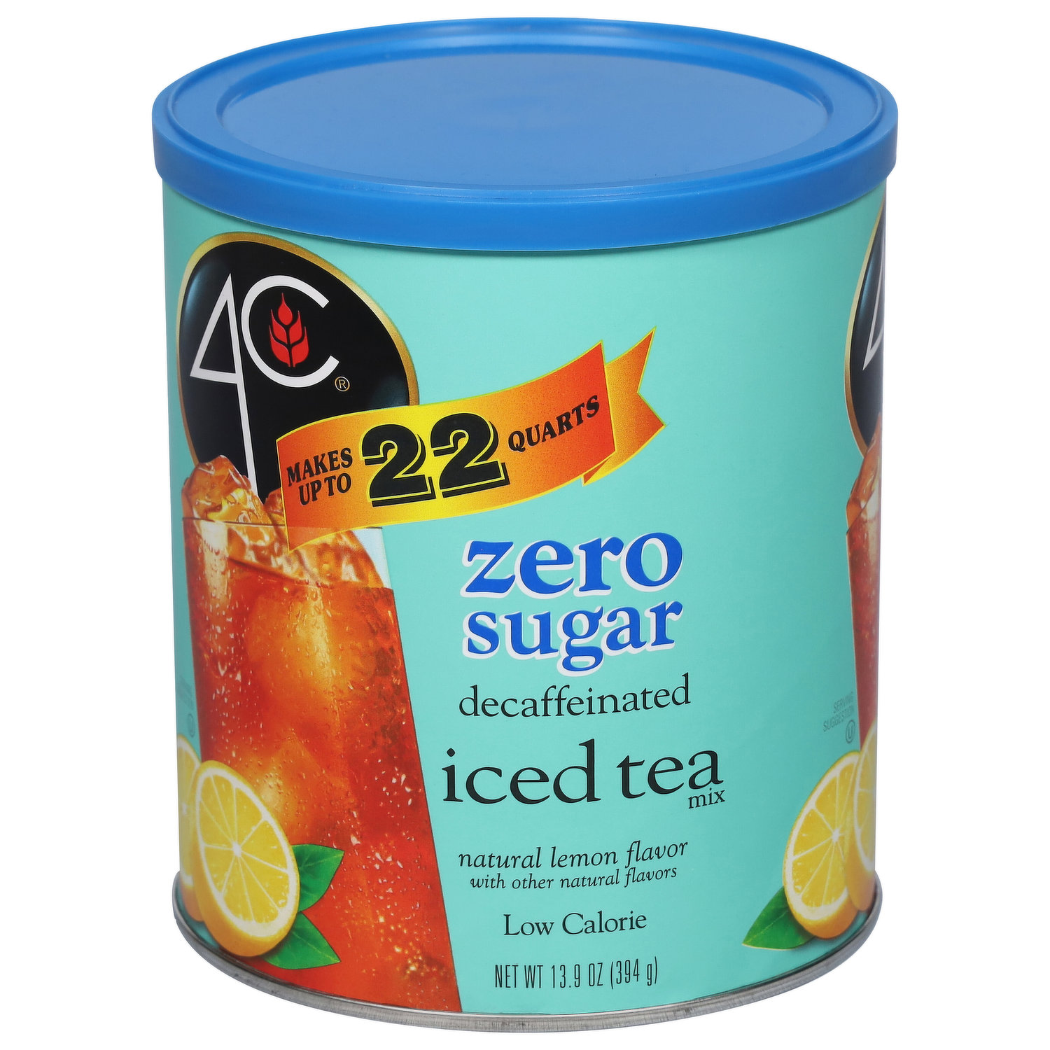 4C Lemon Iced Tea 50% Less Sugar, 60 qt.