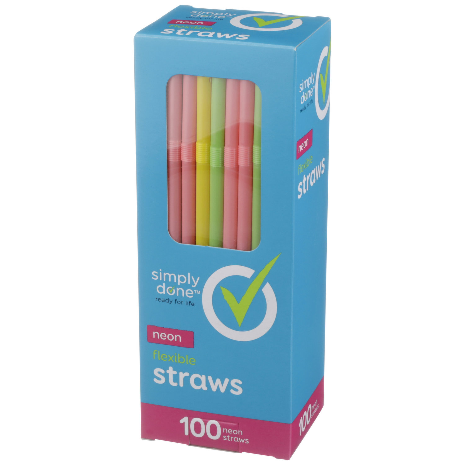 12 Flexible Neon Plastic Straws – Eskay Products