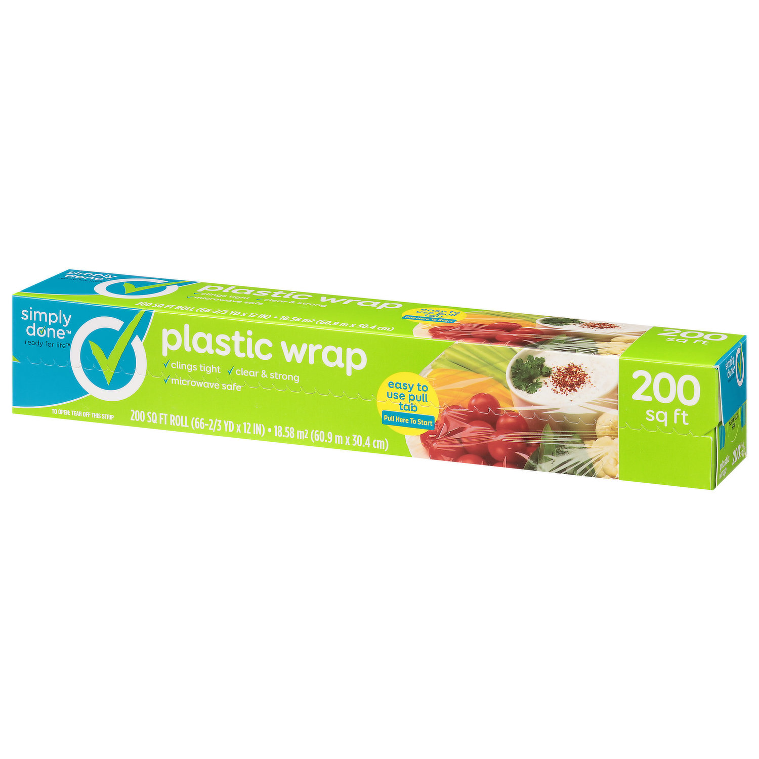 Simply Done Plastic Wrap, Professional Strength, Slide Cutter