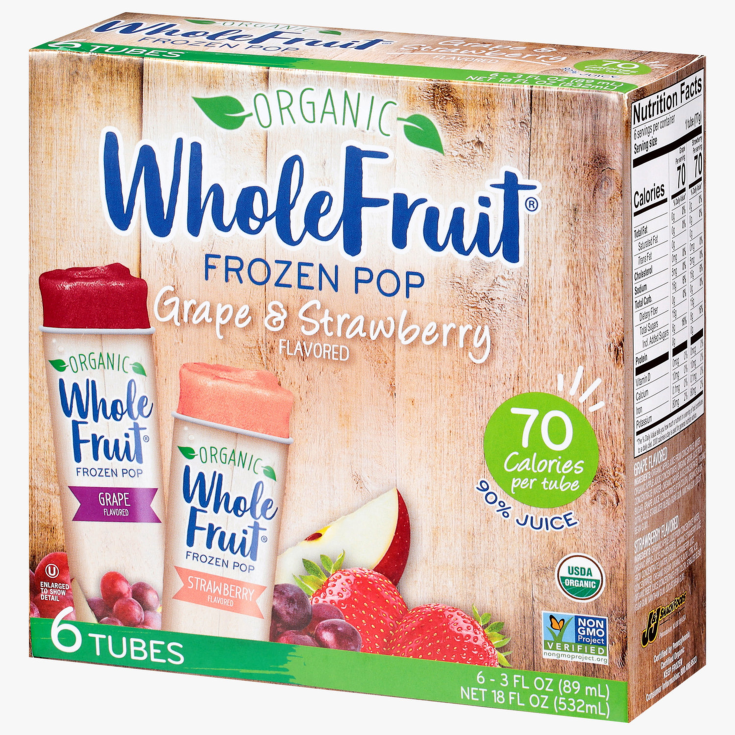 Whole Fruit Strawberry Pomegranate Frozen Juice Case