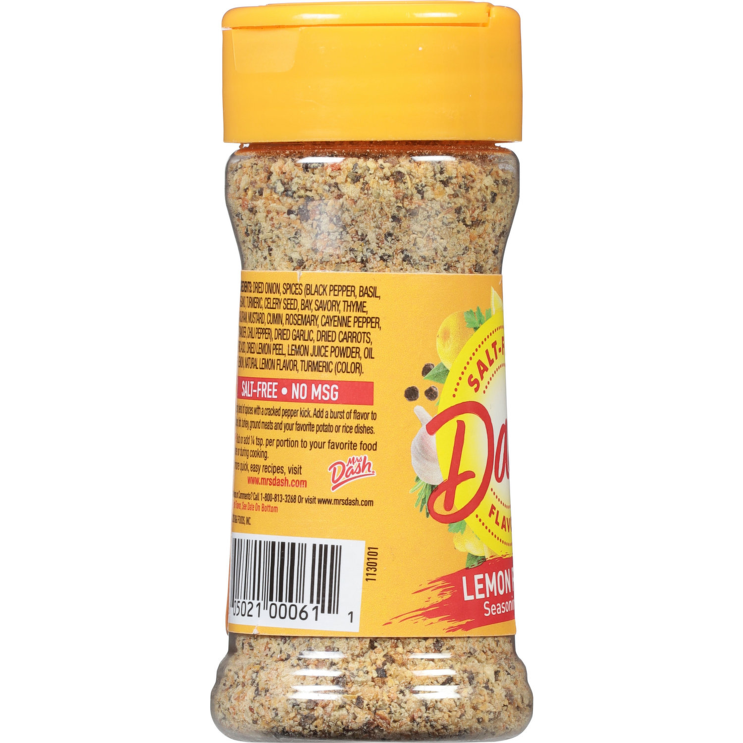 Dash Salt-Free Seasoning Blend, Lemon Pepper, 2.5 Ounce