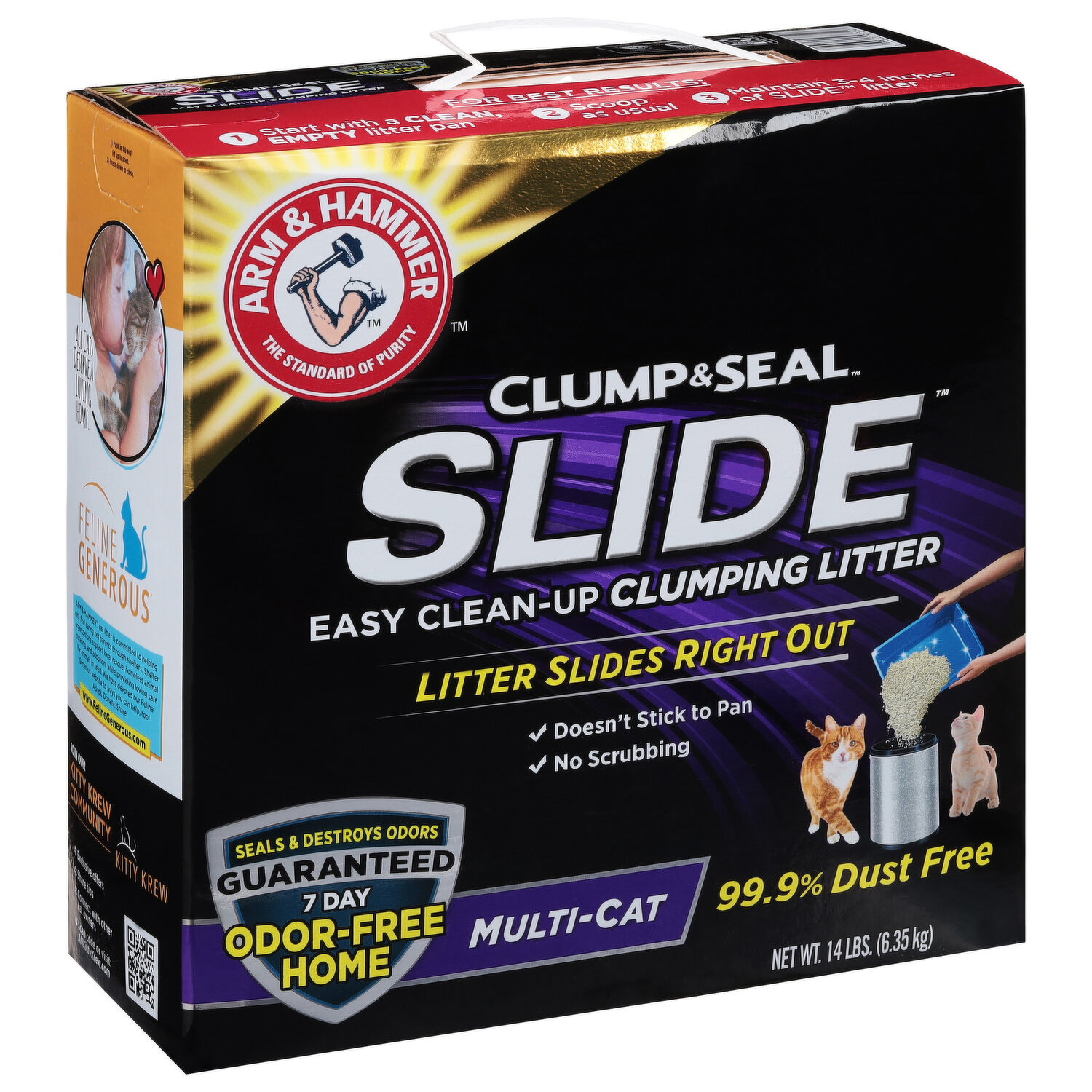 Arm Hammer Clumping Litter Easy Clean Up Slide Multi Cat