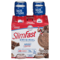 SlimFast Advanced Nutrition Creamy Milk Chocolate Meal Replacement Shakes, 4 Each