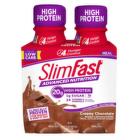 SlimFast Advanced Nutrition Creamy Chocolate Meal Replacement Shakes, 4 Each