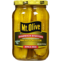 Mt. Olive Bread & Butter Sandwich Stuffer Pickles, 16 Ounce