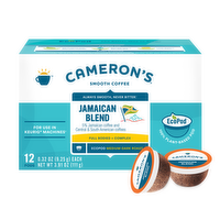 Cameron's K-Cups Jamaican Blend Light Medium-Dark Roast Coffee, 12 Each