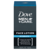 Dove Men+Care Hydrate+ Face Lotion, 1.7 Ounce