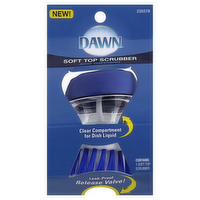 Dawn Soft Top Scrubber Brush with Soap Dispenser, 1 Each