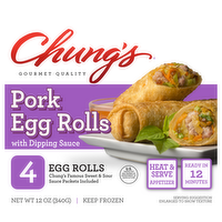 Chung's Pork Egg Rolls, 12 Ounce