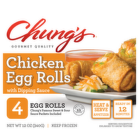 Chung's Chicken Egg Rolls, 12 Ounce