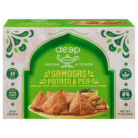 Deep Indian Kitchen Potato & Pea Samosas with Chutney, 12 Ounce