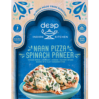 Deep Indian Kitchen Spinach Paneer Cheese Naan Pizza, 8.6 Ounce