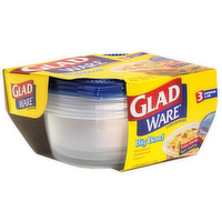 GladWare Big Bowls Storage Containers, 3 Each