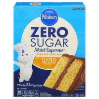 Pillsbury Moist Supreme Zero Sugar Classic Yellow Cake Mix, 16 Ounce