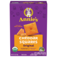 Annie's Homegrown Organic Cheddar Squares Baked Cheese Crackers, 7.5 Ounce