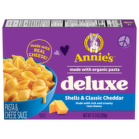 Annie's Homegrown Deluxe Rich & Creamy Shells & Classic Cheddar Macaroni & Cheese Sauce, 11.3 Ounce