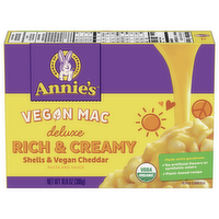 Annie's Homegrown Deluxe Rich & Creamy Shells & Vegan Cheddar Macaroni & Sauce, 10.8 Ounce