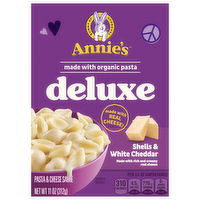 Annie's Homegrown Deluxe Rich & Creamy Shells & White Cheddar Macaroni & Cheese Sauce, 11 Ounce