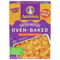 Annie's Homegrown Oven Baked Real Aged Cheddar & Shells Macaroni & Cheese, 11.9 Ounce