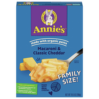 Annie's Homegrown Classic Mild Cheddar Macaroni & Cheese Family Size, 10.5 Ounce