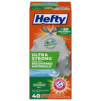 Hefty Ultra Strong Renew Tall Kitchen Drawstring Trash Bags Clean Burst Scent, 40 Each