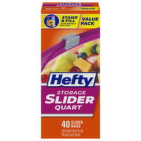 Hefty OneZip Quart Storage Bags, 40 Each