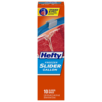 Hefty Slider Gallon Freezer Storage Bags, 10 Each