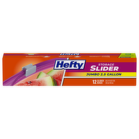 Hefty Slider Jumbo Storage Bags, 12 Each