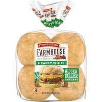 Pepperidge Farm Farmhouse Hearty White Hamburger Buns, 8 Each