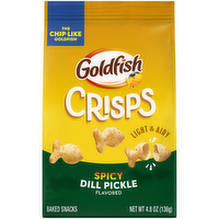 Pepperidge Farm Goldfish Crisps Spicy Dill Pickle Flavored Baked Snack Chip Crackers, 4.8 Ounce