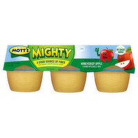 Mott's Mighty Honeycrisp Apple Flavored Applesauce & Fiber, 6 Each