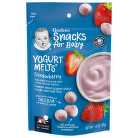 Gerber Snacks for Baby Yogurt Melts Strawberry Yogurt Snack Bites, 1 Ounce