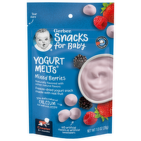 Gerber Snacks for Baby Yogurt Melts Mixed Berries Yogurt Snack Bites, 1 Ounce