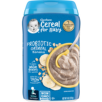 Gerber Sitter Probiotic Oatmeal Banana Cereal, 8 Ounce