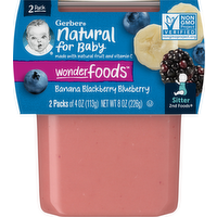 Gerber 2nd Foods Banana Mixed Berries Baby Food, 2 Each