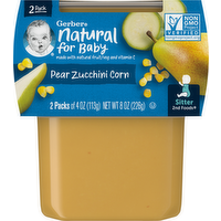 Gerber 2nd Foods Pear Zucchini Corn Baby Food, 2 Each