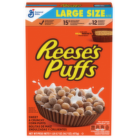 General Mills Reese's Peanut Butter Puffs Cereal Large Size, 16.7 Ounce
