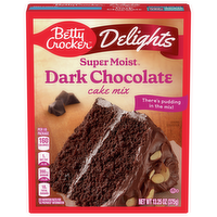 Betty Crocker Delights Super Moist Dark Chocolate Cake Mix, 13.25 Ounce