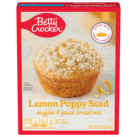 Betty Crocker Lemon Poppy Seed Muffin & Quick Bread Mix, 14.5 Ounce