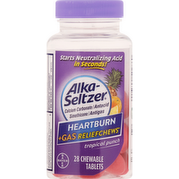 Alka-Seltzer Extra Strength Heartburn & Gas ReliefChews Tropical Fruit Chewable Tablets, 28 Each