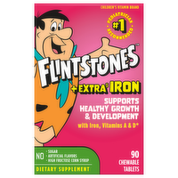 Flintstones Children's Complete Multivitamins + Extra Iron Chewable Tablets, 90 Each